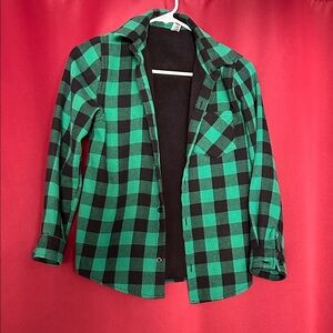 Green and Black Plaid Flannel